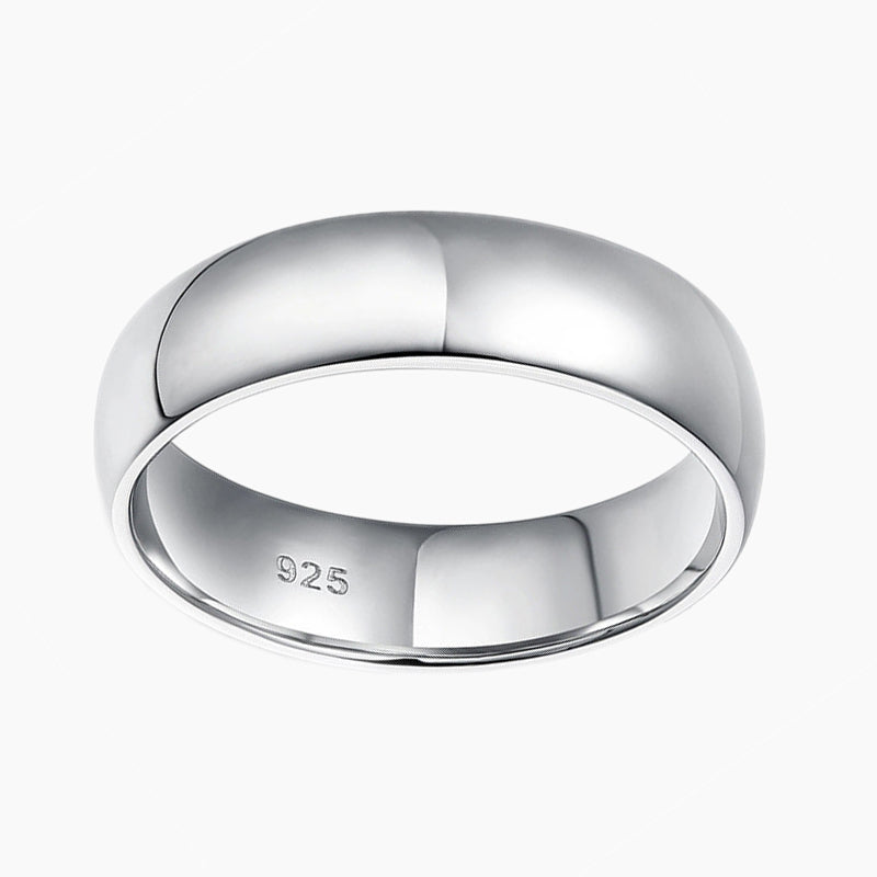 Men's Solid Sterling 925 Silver Wedding buy Band Ring