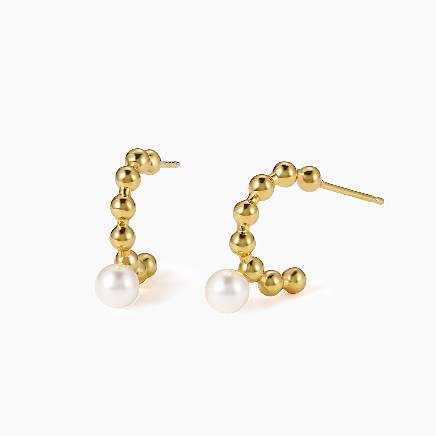 S925 Baroque Pearl Huggie Earring For Women