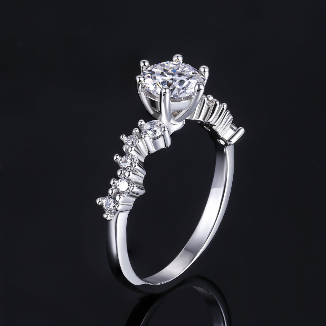 moissanite ring, s925 silver rings, affordable luxury rings, s915 rings for women