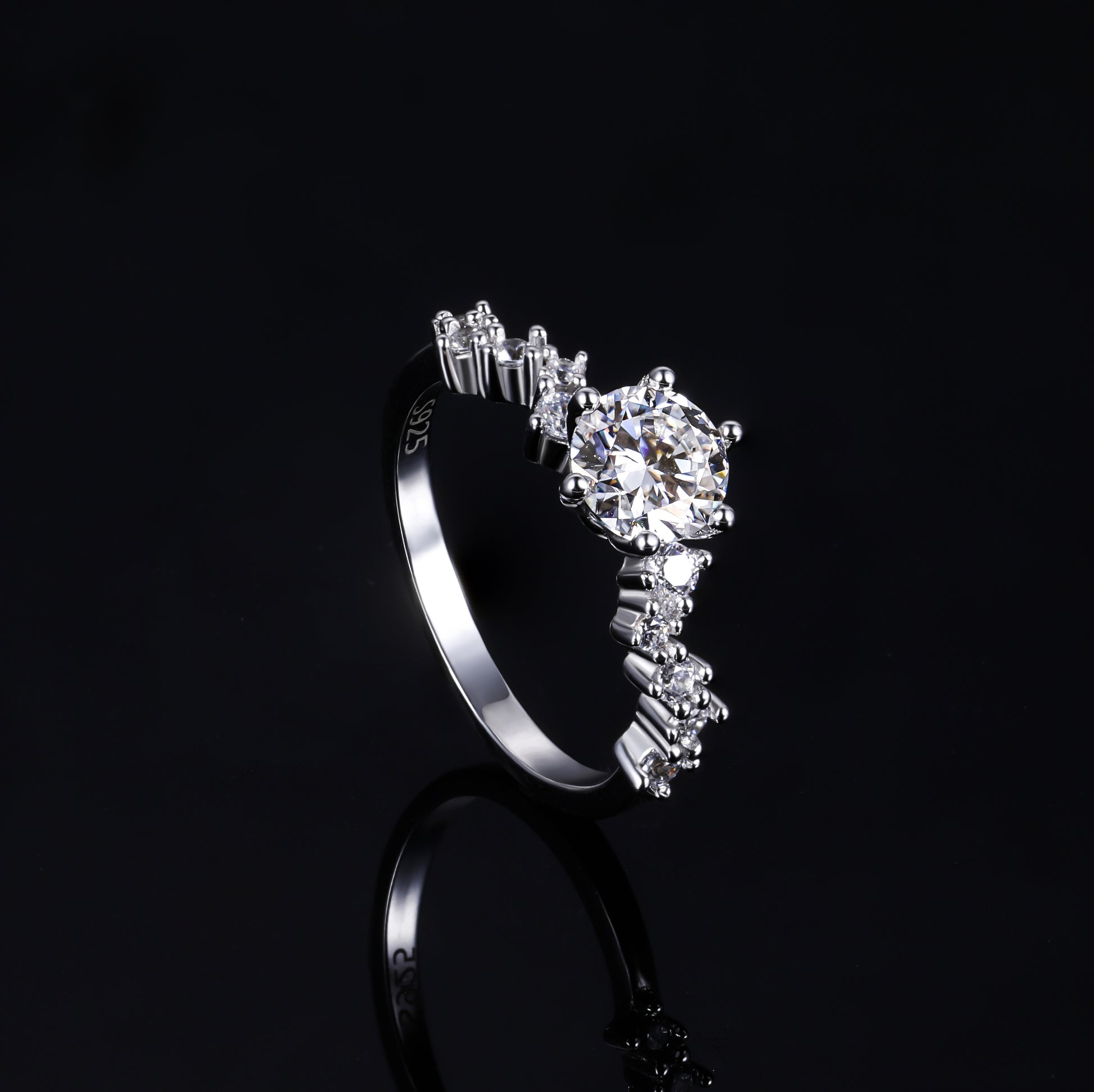 moissanite ring, s925 silver rings, affordable luxury rings, s915 rings for women