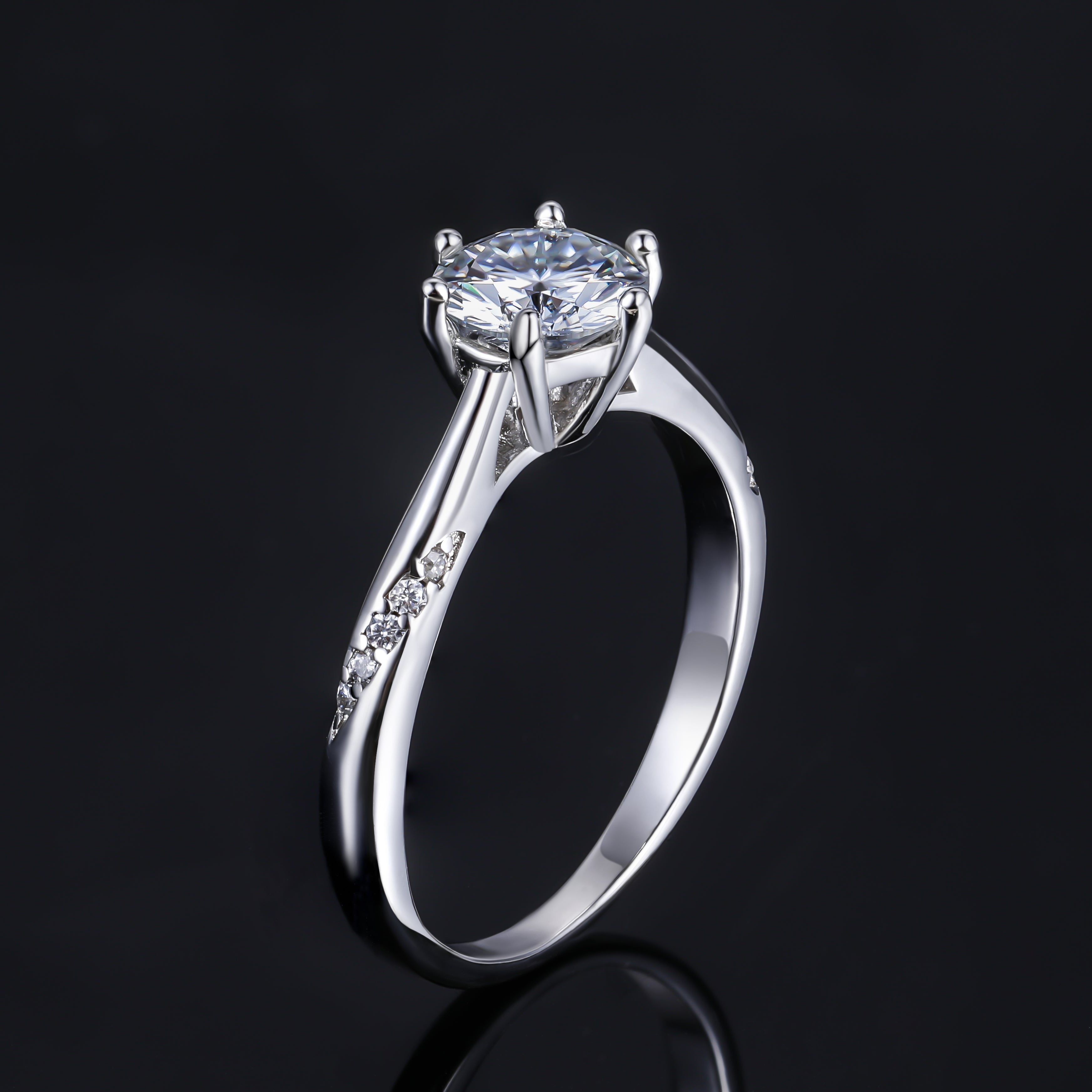 stunning rings for women, s925 rings for women, moissanite silver ring, 1ct rings