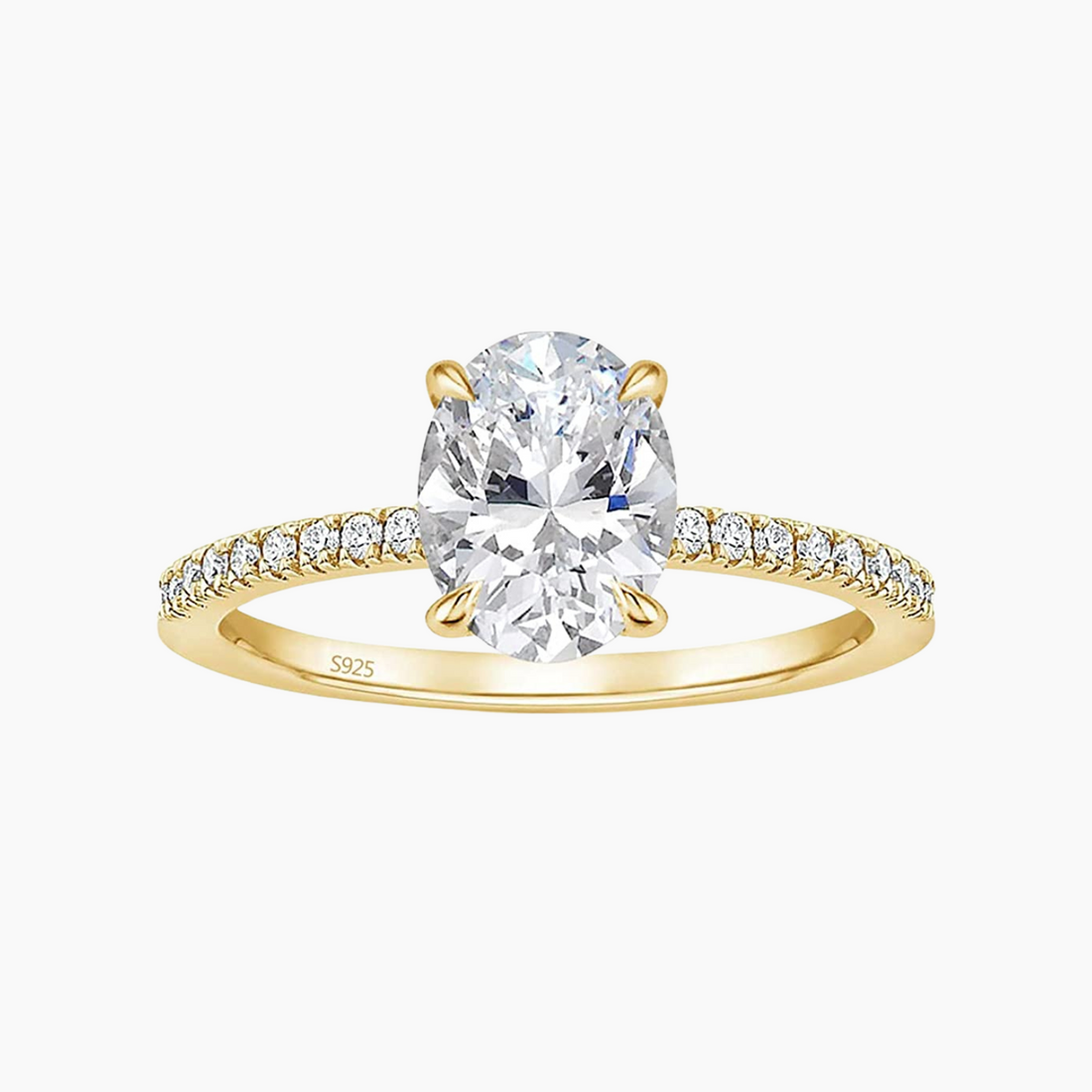 Oval Cut Cubic Zirconia Engagement Ring