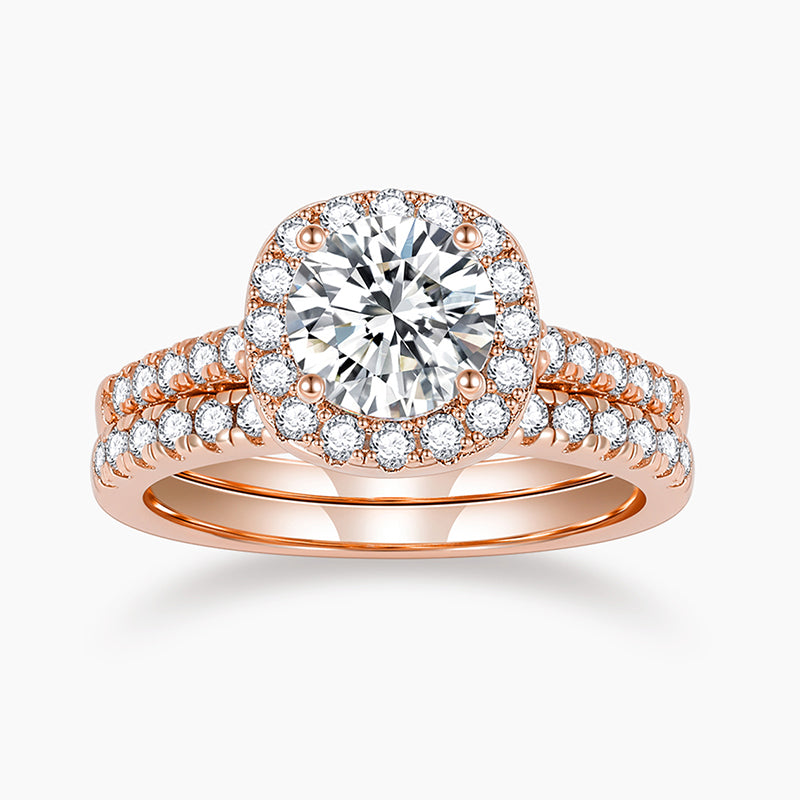 rose gold s925 affordable rings, cubic zirconia rings, wedding rings under 50, silver rings set