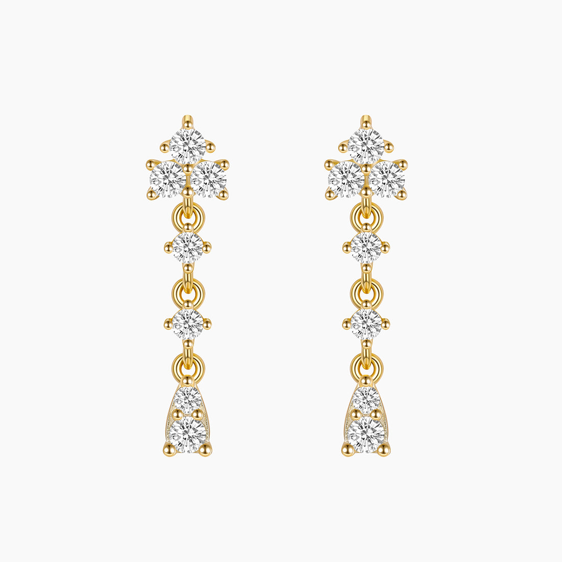 gold plated earrings, drop earrings for women, s925 drop earrings, charm silver earrings