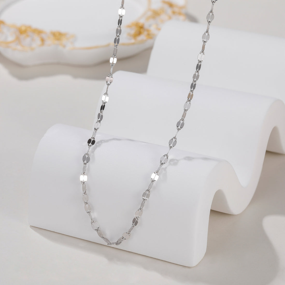 Sterling Silver Imitation Shell Chain