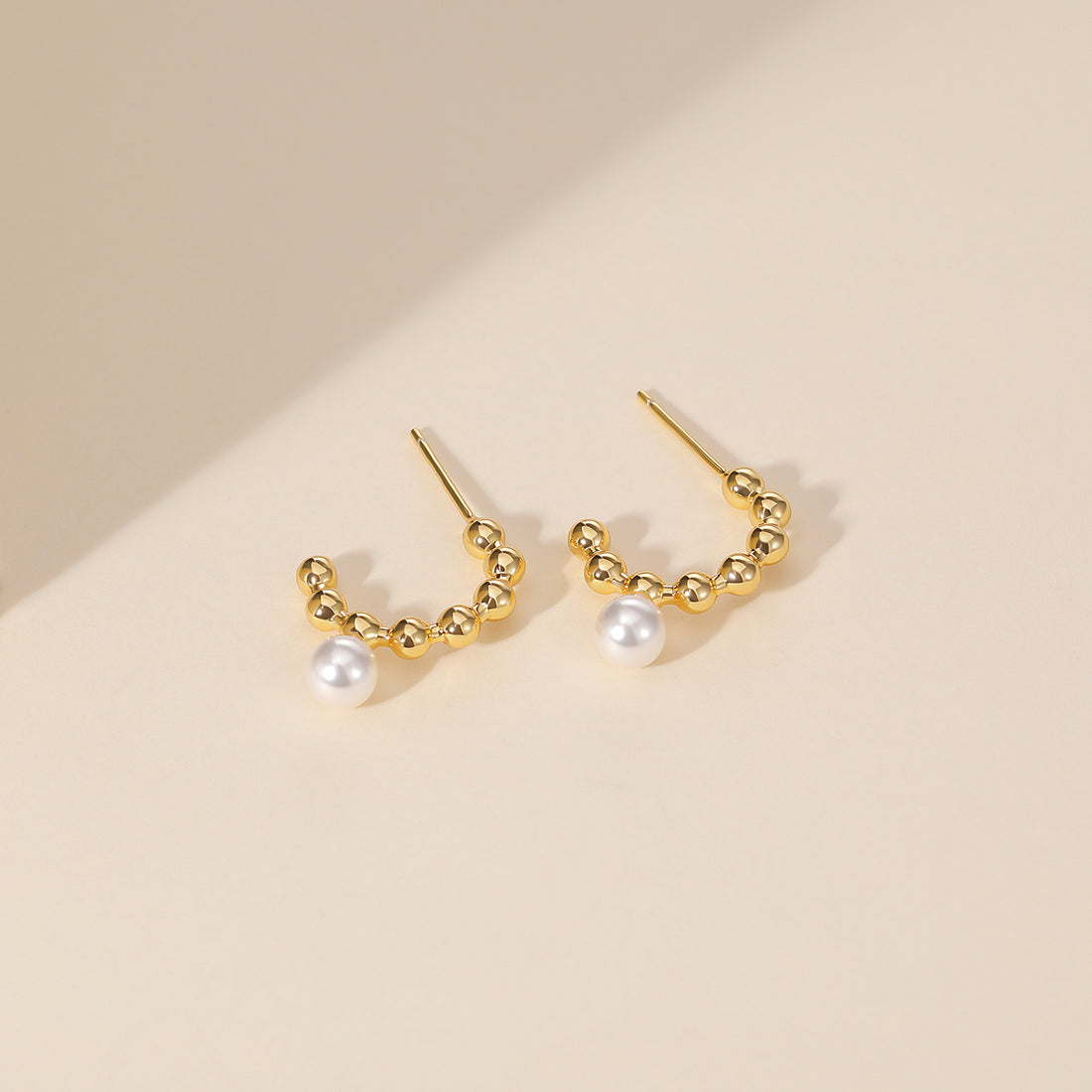 S925 Baroque Pearl Huggie Earring For Women