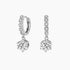 silver huggie, cubic zirconia earrings, cubic zircinia huggie