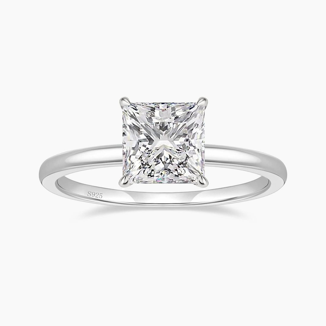 princess cut ring, travel ring under $50, cheap wedding under $50, cheap cubic zirconia rings, silver cz ring, cheap cubic zirconia engagement ring, princess ring