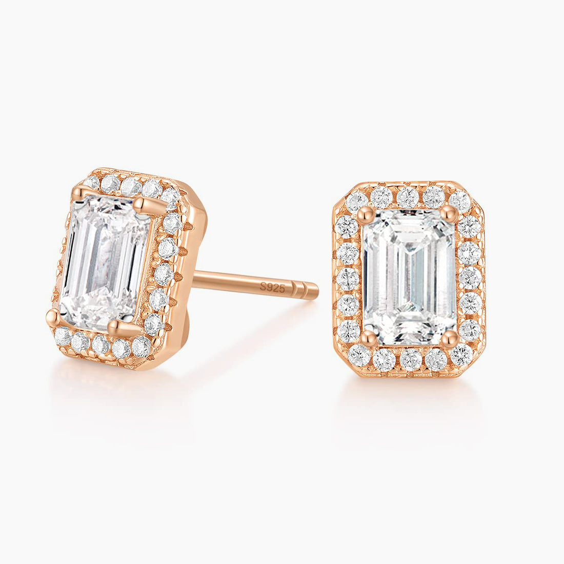 Square Cut Cubic Zirconia CZ Earrings