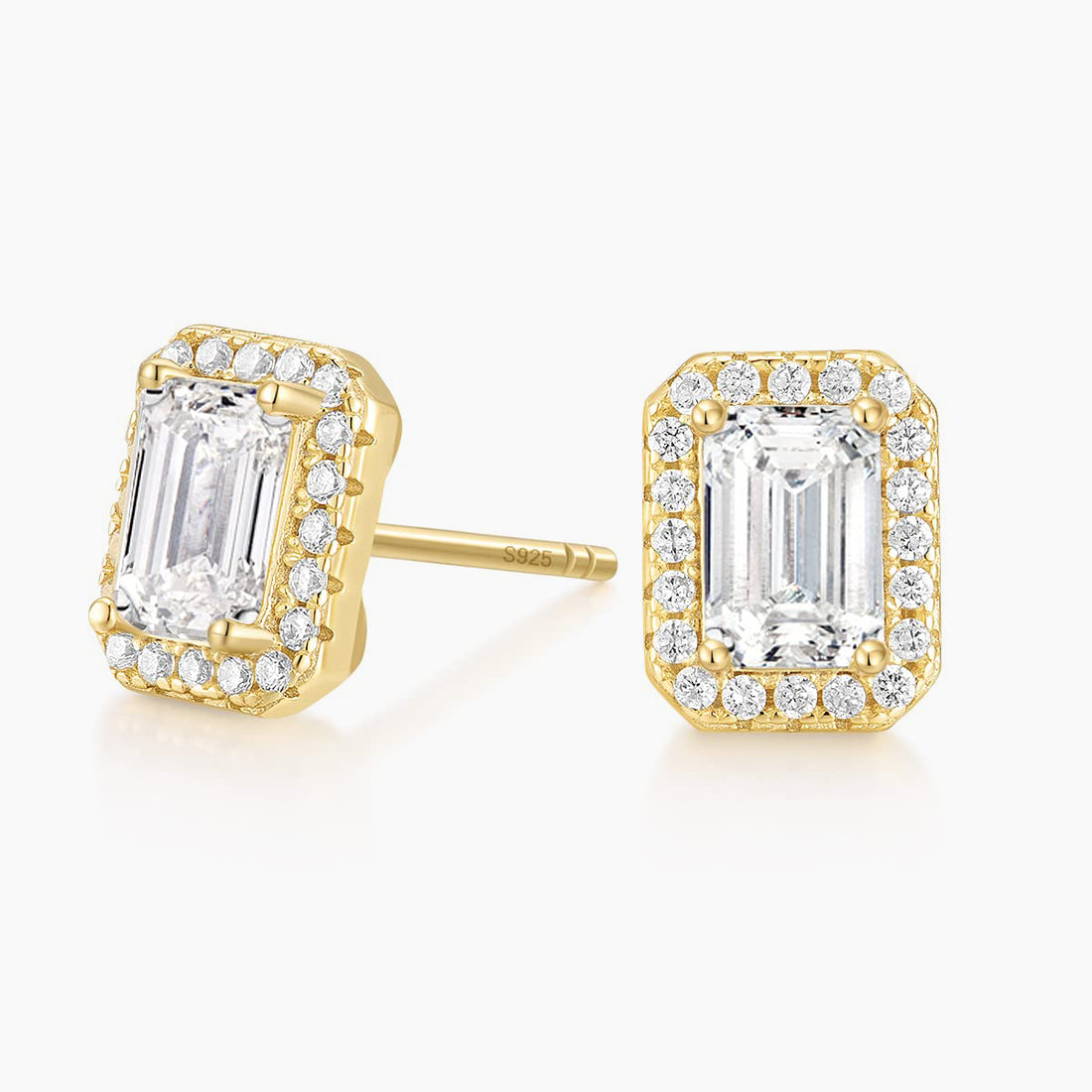 Square Cut Cubic Zirconia CZ Earrings