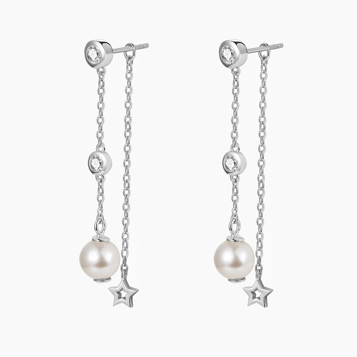 freshwater pearl earrings for women, cz pearl drop earrings, s925 earrings for women, pearl drop earrings