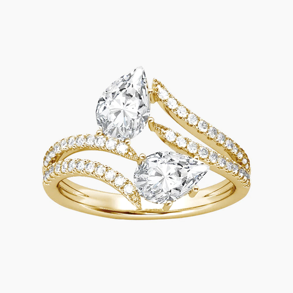 gold plated rings, affordable rings for women, pear shape engagement rings, cubic zirconia wedding rings