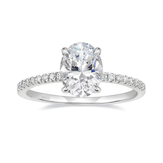 Oval zirconia deals ring