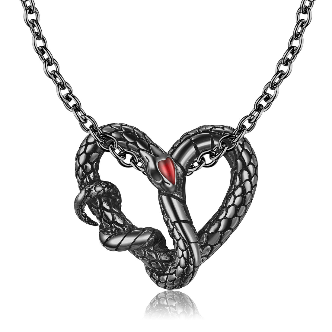 Collana Snakeaasteela a forma di cuore unica e alla moda