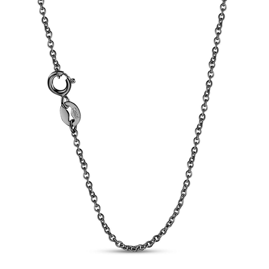 Collana con teschio nero in argento sterling 925