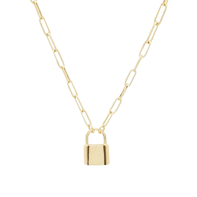 Padlock Charm Link Necklace