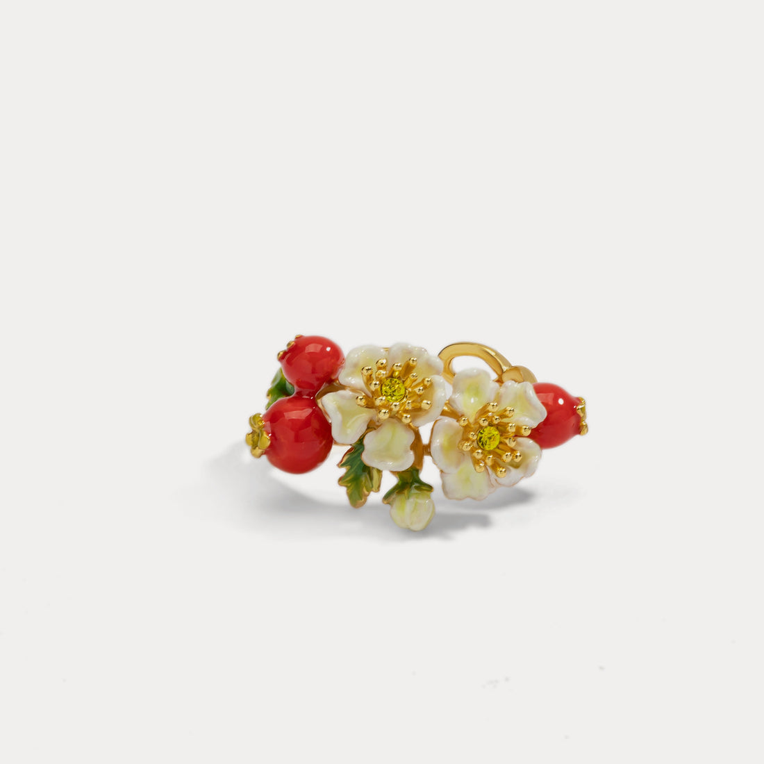 Anello di fiori di mirtillo rosso