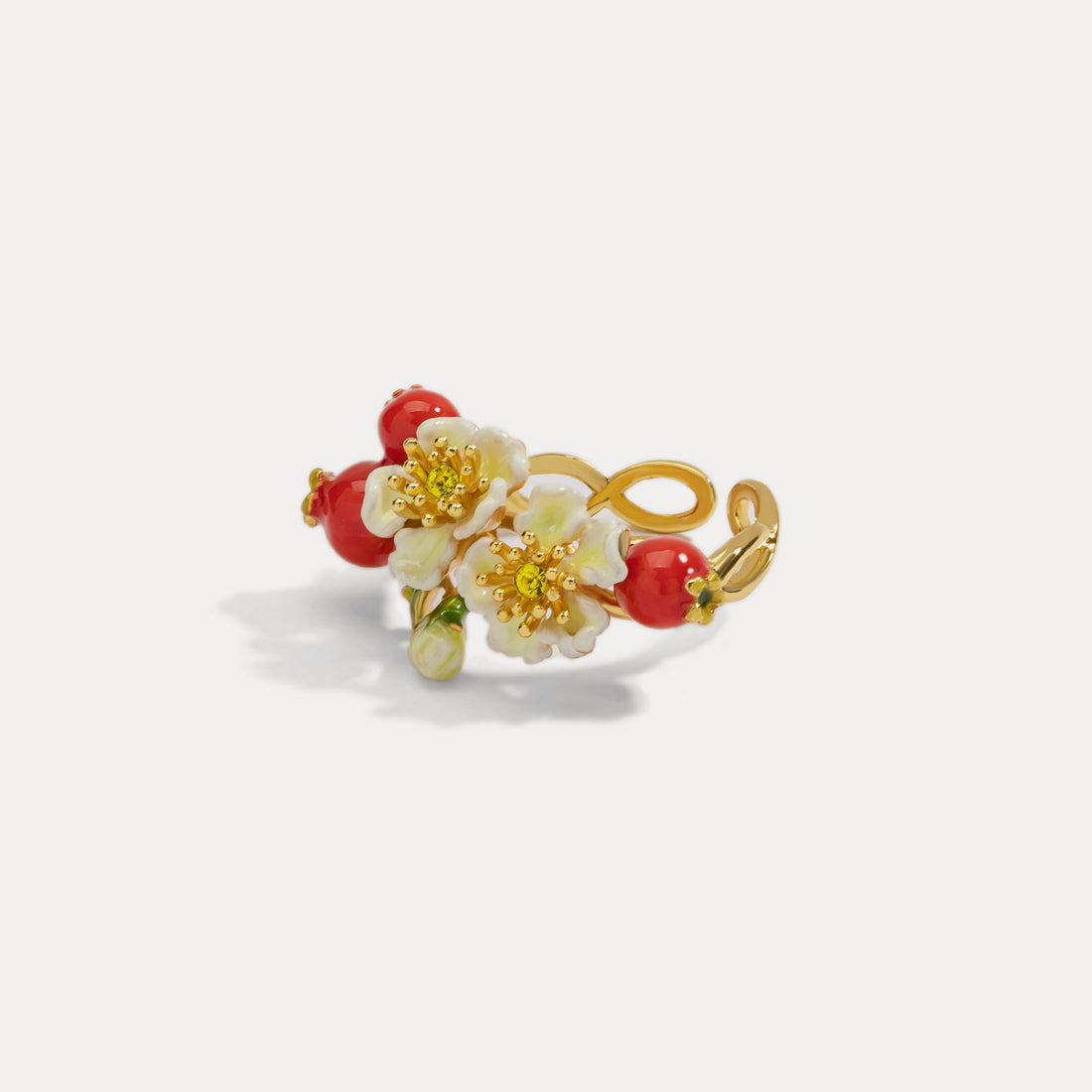 Anello di fiori di mirtillo rosso