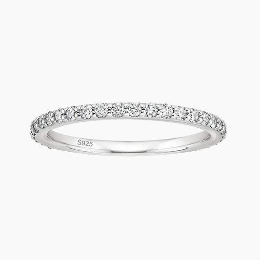 classic gemstone rings; sterling silver rings; Eamti; eternity ring, infinity ring, s925 band ring for women