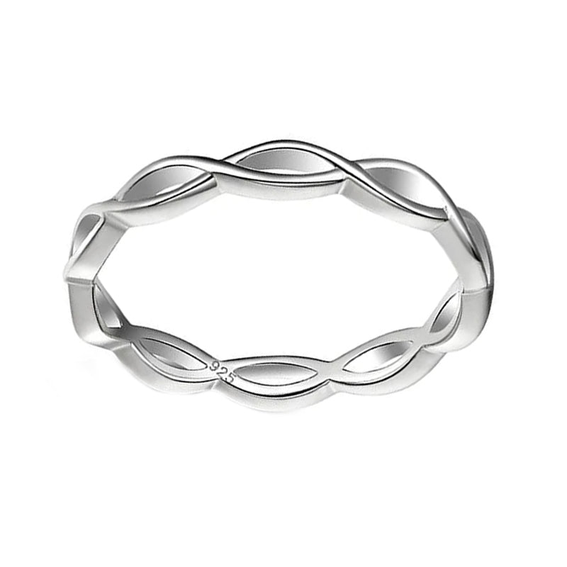 sterling silver rings; simple wedding bands; twist rings; Eamti;