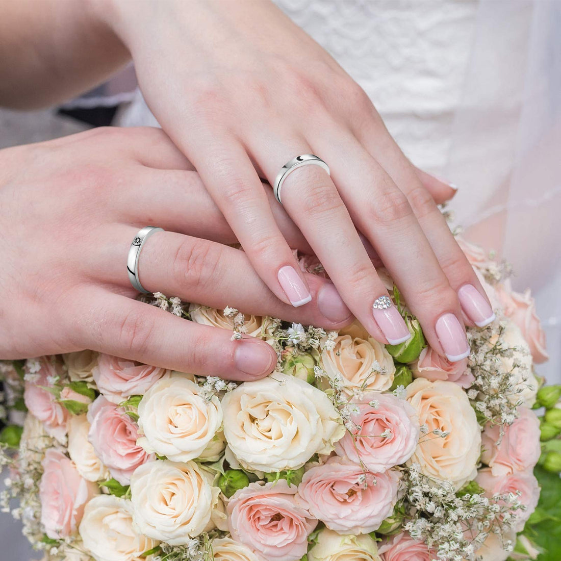 Sun and Moon Adjustable Couple Set Rings