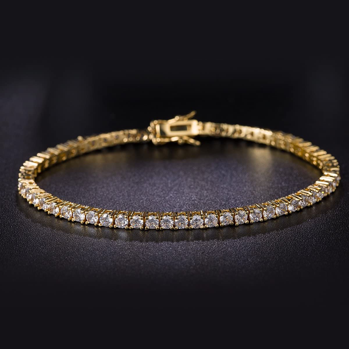 white gold bracelet; tennis bracelet; Eamti;