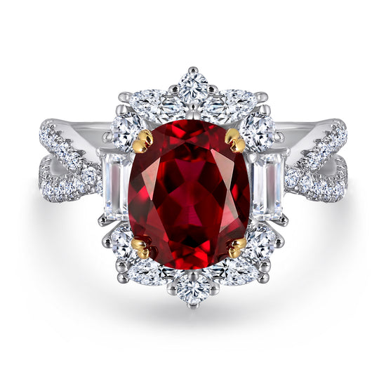 Elegant 1.50 Carat Round Ruby and Diamond Engagement Ring in 14k White Gold affordable  ruby & diamond engagement ring - Walmart.com