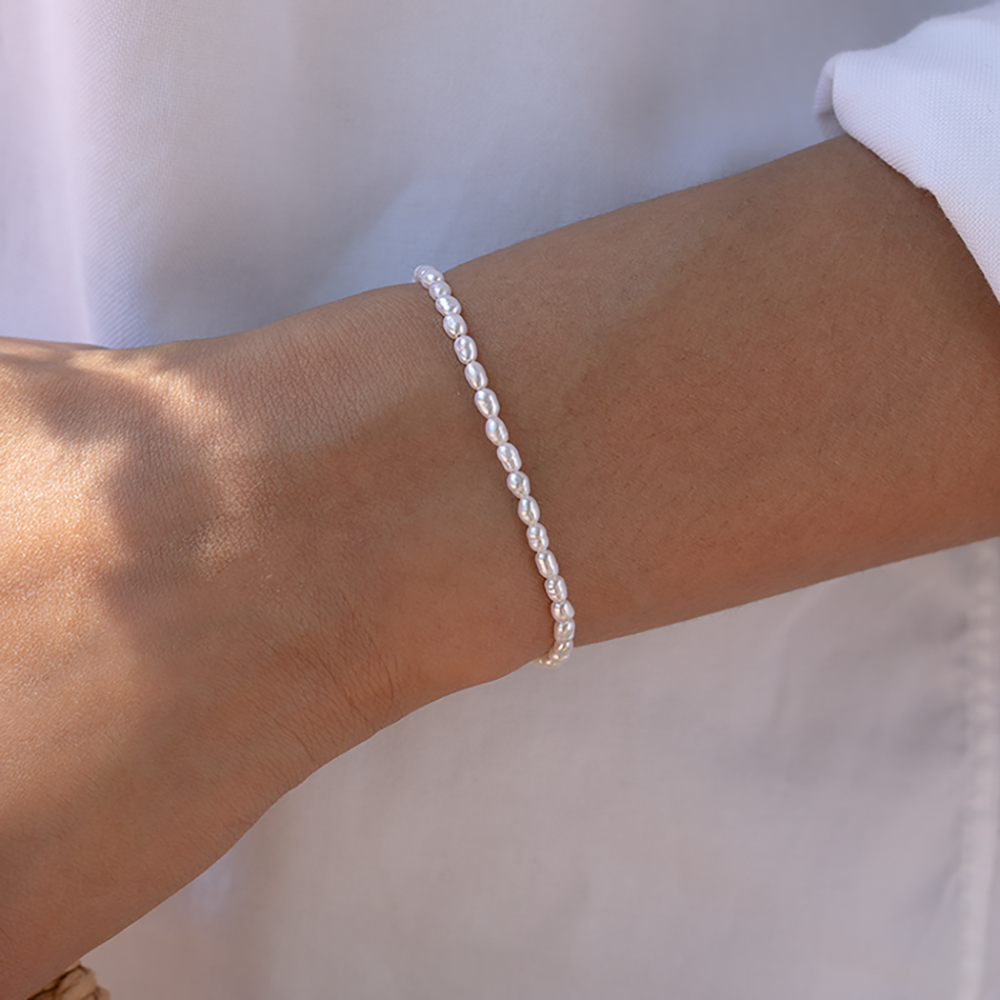 natural pearl bracelet; unique bralcet for women; elegant jewelry; Eamti;