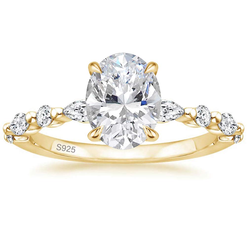 quality engagement rings; stunning wedding rings; Eamti; oval zirconia ring; cubic zirconia oval ring;