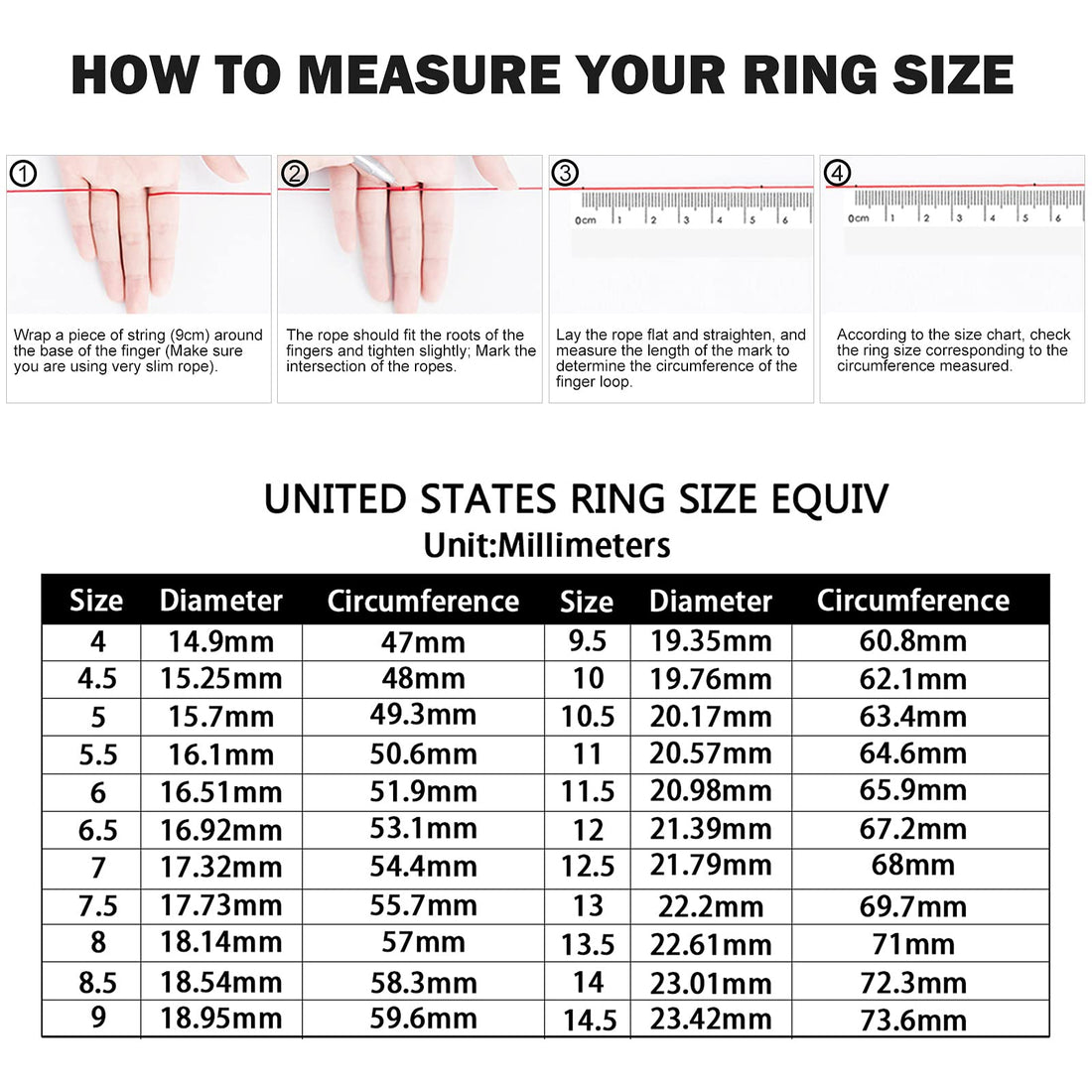 size guide, how to choose ring size